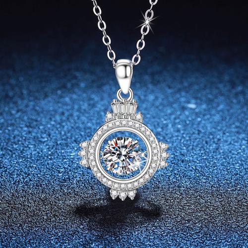 925 Sterling Silver Necklace, with 2inch extender chain, platinum plated, cross chain & different materials for choice & for woman, Length:Approx 15.7 Inch, Sold By PC