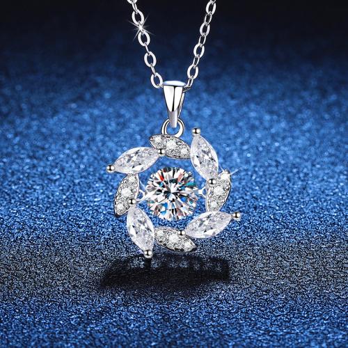 925 Sterling Silver Necklace, with 2inch extender chain, Pinwheel, platinum plated, cross chain & different materials for choice & for woman, Length:Approx 15.7 Inch, Sold By PC