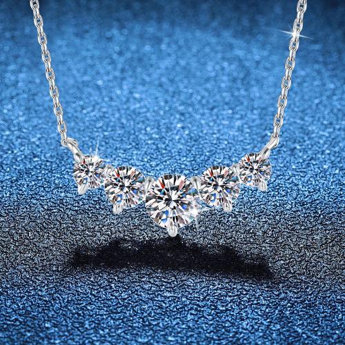 925 Sterling Silver Necklace, with 2inch extender chain, platinum plated, cross chain & different materials for choice & for woman, Length:Approx 15.7 Inch, Sold By PC