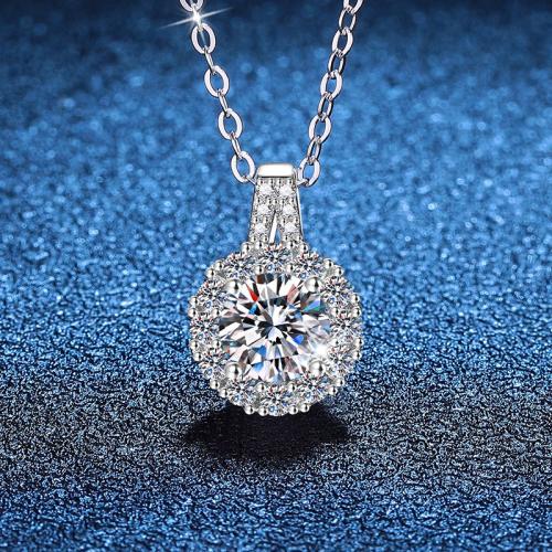 925 Sterling Silver Necklace, with 2inch extender chain, platinum plated, cross chain & different materials for choice & for woman, Length:Approx 15.7 Inch, Sold By PC