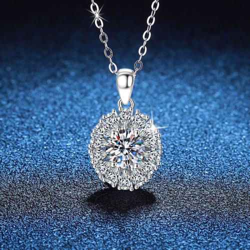 925 Sterling Silver Necklace, with 2inch extender chain, Oval, platinum plated, cross chain & different materials for choice & for woman, Length:Approx 15.7 Inch, Sold By PC