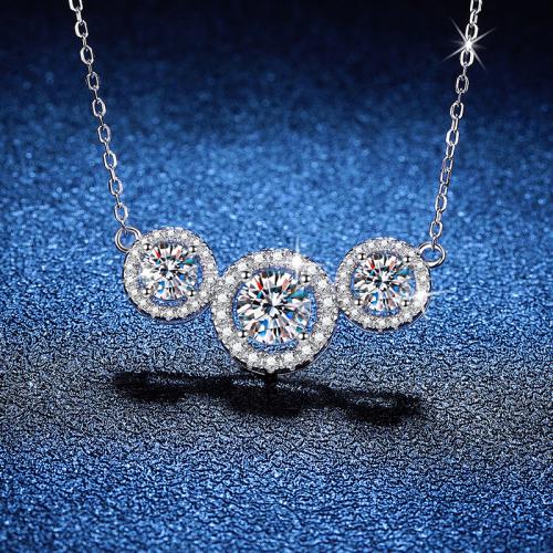 925 Sterling Silver Necklace, with 2inch extender chain, platinum plated, cross chain & different materials for choice & for woman, Length:Approx 15.7 Inch, Sold By PC