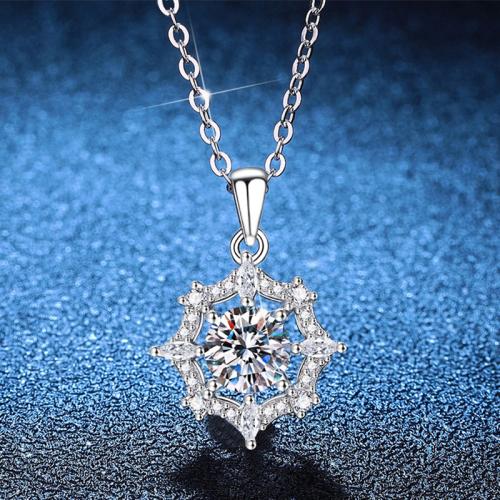 925 Sterling Silver Necklace, with 2inch extender chain, Dream Catcher, platinum plated, cross chain & different materials for choice & for woman, Length:Approx 15.7 Inch, Sold By PC