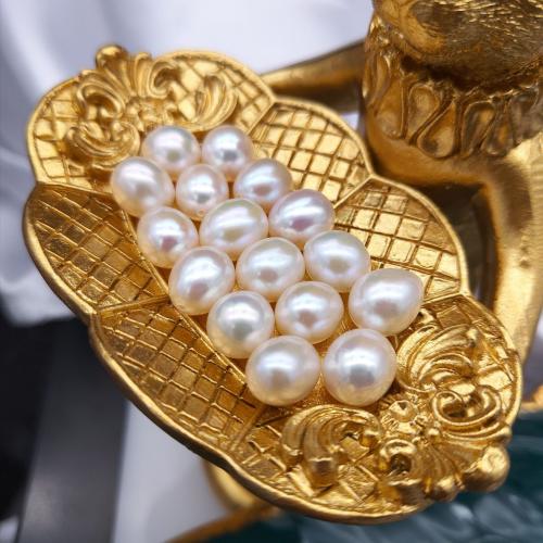 Cultured Potato Freshwater Pearl Beads, DIY, white, 4x10mm, Sold By PC