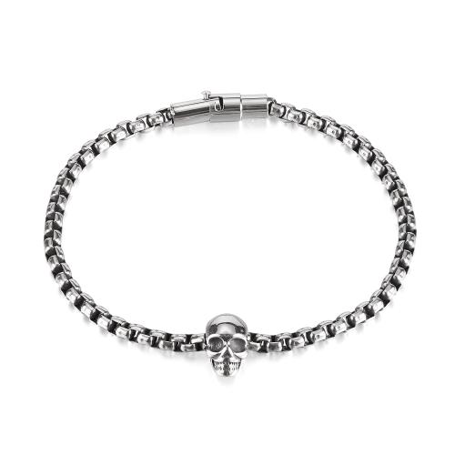 Stainless Steel Jewelry Bracelet, 304 Stainless Steel, polished, fashion jewelry & for man, original color, Sold By PC