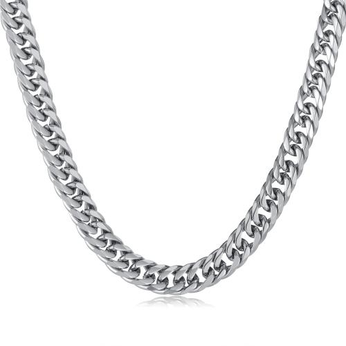 Stainless Steel Chain Necklace, 304 Stainless Steel, plated, fashion jewelry & for man, more colors for choice, Sold By PC