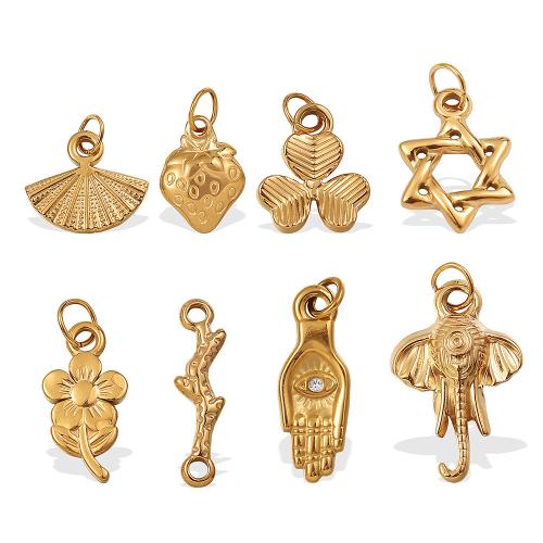 Stainless Steel Pendants, 304 Stainless Steel, 18K gold plated, DIY & different styles for choice, Sold By PC