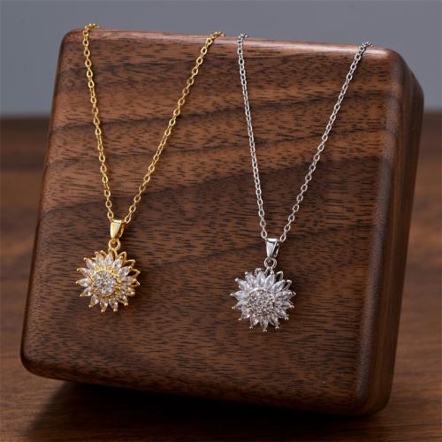Collier d'acier titane, avec zircon cubique, Placage, bijoux de mode & pour femme, plus de couleurs à choisir, Vendu par PC
