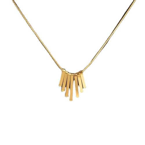Collier d'acier titane, Placage, bijoux de mode & pour femme, plus de couleurs à choisir, Longueur:Environ 41 cm, Vendu par PC
