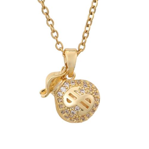 Collier d'acier titane, avec Plastique ABS perle & zircon cubique, Placage, bijoux de mode & pour femme, plus de couleurs à choisir, Longueur:Environ 41 cm, Vendu par PC