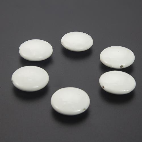 White Porcelain Beads, DIY, white, 24.70x24.70x10.20mm, Sold By PC