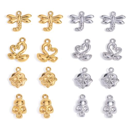 Stainless Steel Pendants, 304 Stainless Steel, plated, DIY, silver color, 100PCs/Bag, Sold By Bag