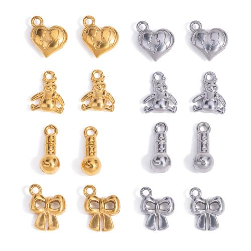 Stainless Steel Pendants, 304 Stainless Steel, plated, DIY, more colors for choice, 100PCs/Bag, Sold By Bag