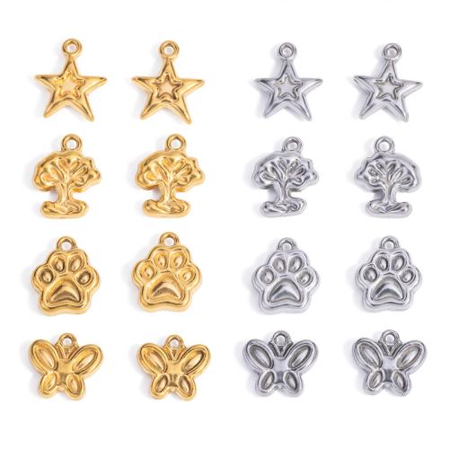 Stainless Steel Pendants, 304 Stainless Steel, plated, DIY, more colors for choice, 100PCs/Bag, Sold By Bag