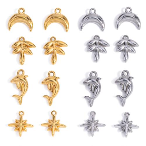 Stainless Steel Pendants, 304 Stainless Steel, plated, DIY, more colors for choice, 100PCs/Bag, Sold By Bag