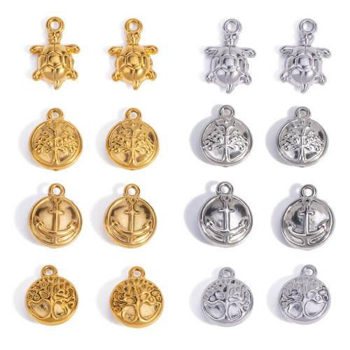 Stainless Steel Pendants, 304 Stainless Steel, plated, DIY, more colors for choice, 100PCs/Bag, Sold By Bag