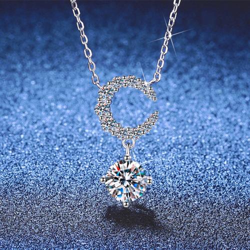925 Sterling Silver Necklace, with 2inch extender chain, platinum plated, cross chain & different materials for choice & for woman, Length:Approx 15.7 Inch, Sold By PC