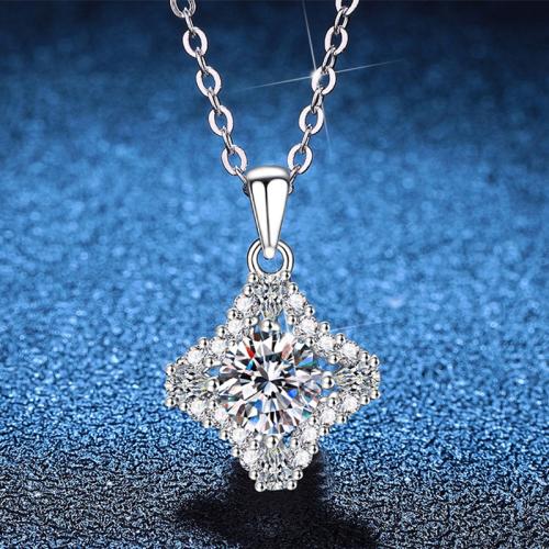 Plata de ley 925 collar, con 2inch extender cadena, Patrón Geométrico, chapado en platina real, diferentes materiales para la opción & para mujer, longitud:aproximado 15.7 Inch, Vendido por UD