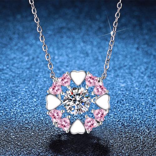 Plata de ley 925 collar, con 2inch extender cadena, Corazón, chapado en platina real, diferentes materiales para la opción & para mujer, longitud:aproximado 15.7 Inch, Vendido por UD