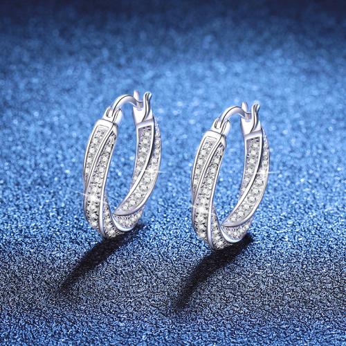 925 Sterling Silver Lever Back Earring, platinum plated, fashion jewelry & for woman, 19x18.50mm, Sold By Pair