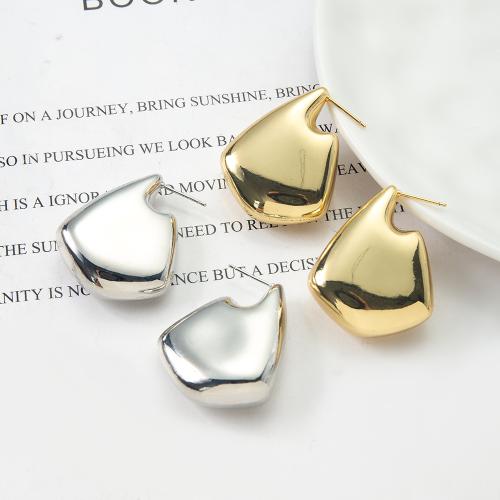 Brass Stud Earring, plated, fashion jewelry, more colors for choice, nickel, lead & cadmium free, 30x13x37.10mm, Sold By Pair