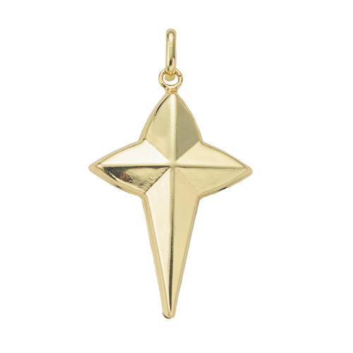 Bijoux pendentifs en laiton, croix, Placage, bijoux de mode, plus de couleurs à choisir, protéger l'environnement, sans nickel, plomb et cadmium, 52.70x11.90x89.30mm, Vendu par PC