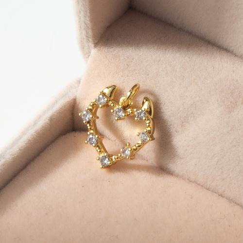 Rhinestone Brass Pendants, Heart, plated, fashion jewelry & with rhinestone, more colors for choice, nickel, lead & cadmium free, 15.16x3.23x17.60mm, Sold By PC