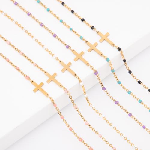 Enamel Stainless Steel Jewelry Set, 304 Stainless Steel, plated, different length for choice & Unisex, more colors for choice, Sold By PC