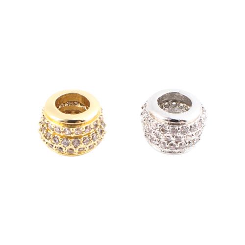 Cubic Zirconia Micro Pave Brass Beads, DIY & micro pave cubic zirconia, more colors for choice, 5x8x8mm, Sold By PC
