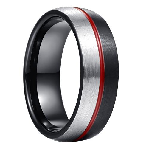 Tungsten Steel Ring for Men , plated, fashion jewelry & different size for choice & for man, wide:8mm, Sold By PC