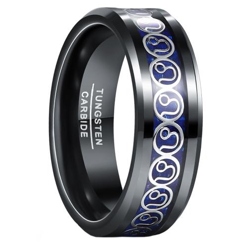 Tungsten Steel Ring for Men , plated, fashion jewelry & different size for choice & for man, black, Sold By PC