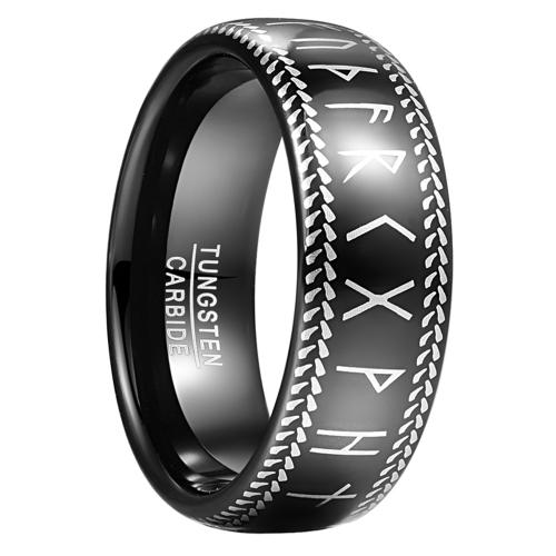 Tungsten Steel Ring for Men , plated, fashion jewelry & different size for choice & for man, black, wide:8mm, Sold By PC