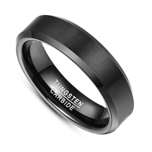 Tungsten Steel Ring for Men , plated, different size for choice & for man & frosted, black, wide:6mm, Sold By PC