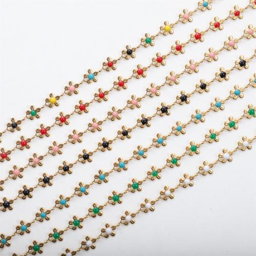 Enamel Stainless Steel Jewelry Set, 304 Stainless Steel, 18K gold plated, different length for choice & Unisex & different styles for choice, more colors for choice, Sold By PC