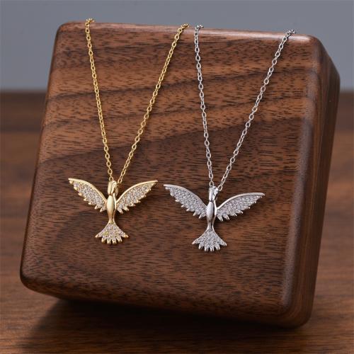 Collier d'acier titane, avec zircon cubique, Placage, bijoux de mode & pour femme, plus de couleurs à choisir, Vendu par PC