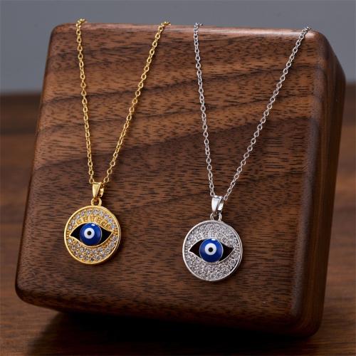 Titanium Steel Necklace, with Cubic Zirconia & Resin, plated, fashion jewelry & for woman, more colors for choice, Sold By PC