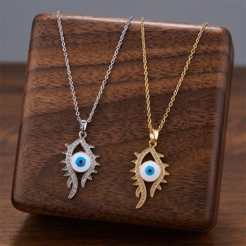 Titanium Steel Necklace, with Cubic Zirconia & Resin, plated, fashion jewelry & for woman, more colors for choice, Sold By PC
