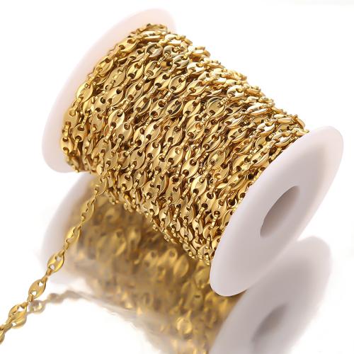 304 Stainless Steel Necklace Chain, plated, DIY, more colors for choice, 50m/Bag, Sold By Bag