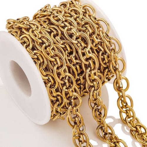 304 Stainless Steel Necklace Chain, plated, DIY, more colors for choice, 50m/Bag, Sold By Bag