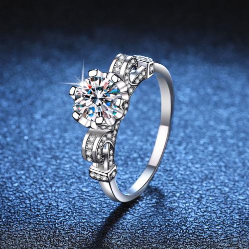 925 Sterling Silver Finger Ring, Crown, platinum plated, different materials for choice & different size for choice & for woman, US Ring Size:4.5-9, Sold By PC