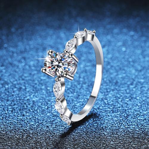 925 Sterling Silver Finger Ring, platinum plated, different materials for choice & different size for choice & for woman, US Ring Size:4.5-9, Sold By PC
