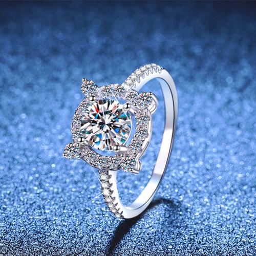 925 Sterling Silver Finger Ring, platinum plated, different materials for choice & different size for choice & for woman, US Ring Size:4.5-9, Sold By PC