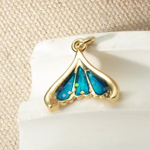 Brass Jewelry Pendants, plated, fashion jewelry & enamel, more colors for choice, nickel, lead & cadmium free, 13.80x1.60x16.50mm, Sold By PC