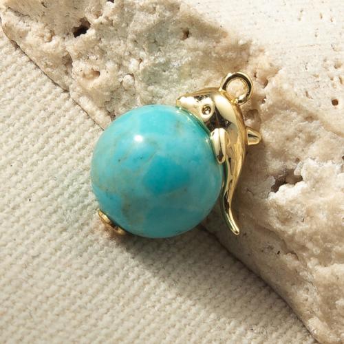 Brass Jewelry Pendants, with Gemstone, plated, fashion jewelry, more colors for choice, nickel, lead & cadmium free, 13.50x10.80x16.70mm, Sold By PC