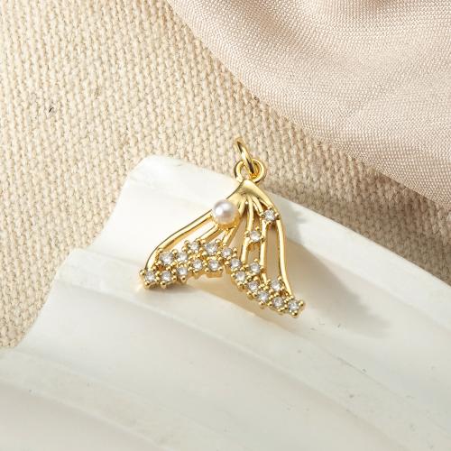 Rhinestone Brass Pendants, with Plastic Pearl, plated, fashion jewelry & with rhinestone, more colors for choice, nickel, lead & cadmium free, 16x3.65x19mm, Sold By PC