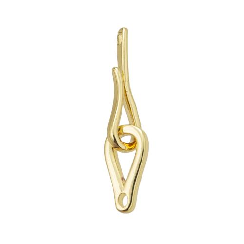 Messing Schmuck Verbinder, plattiert, Modeschmuck & 1/1-Schleife, keine, frei von Nickel, Blei & Kadmium, 8.30x6.70x36.10mm, verkauft von PC