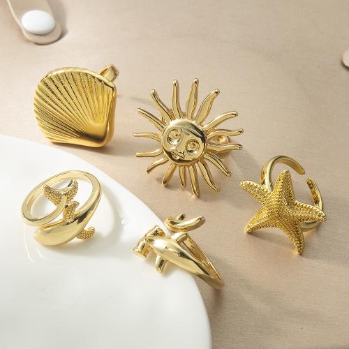Brass Finger Ring, plated, fashion jewelry, gold, nickel, lead & cadmium free, 29.80x30x22.80mm, Sold By PC