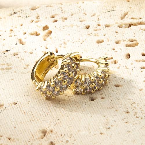 Brass Leverback Earring, plated, fashion jewelry & micro pave cubic zirconia, more colors for choice, nickel, lead & cadmium free, 5x13.10x12.60mm, Sold By Pair