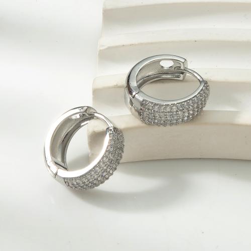 Brass Leverback Earring, plated, fashion jewelry & micro pave cubic zirconia, more colors for choice, nickel, lead & cadmium free, 6.55x17.20x16.50mm, Sold By Pair