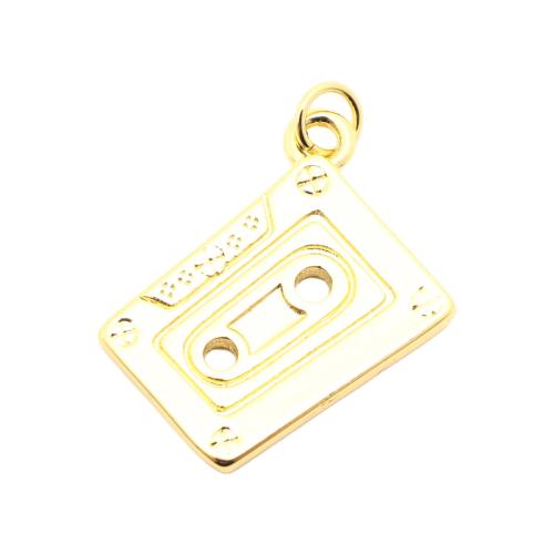 Bijoux pendentifs en laiton, DIY & creux, doré, 25x19x16mm, Vendu par PC